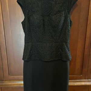 Sue Wong size 14 Embroidered Peplum dress